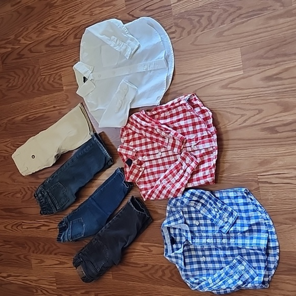 Gap 18-24mo lot 4 pants an 3 dress shirt